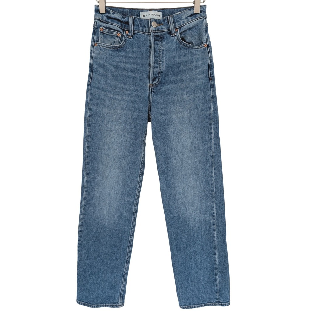 Aritzia Denim Forum Arlo High Rise Straight Jean Women 26 Blue 28L Classic Denim